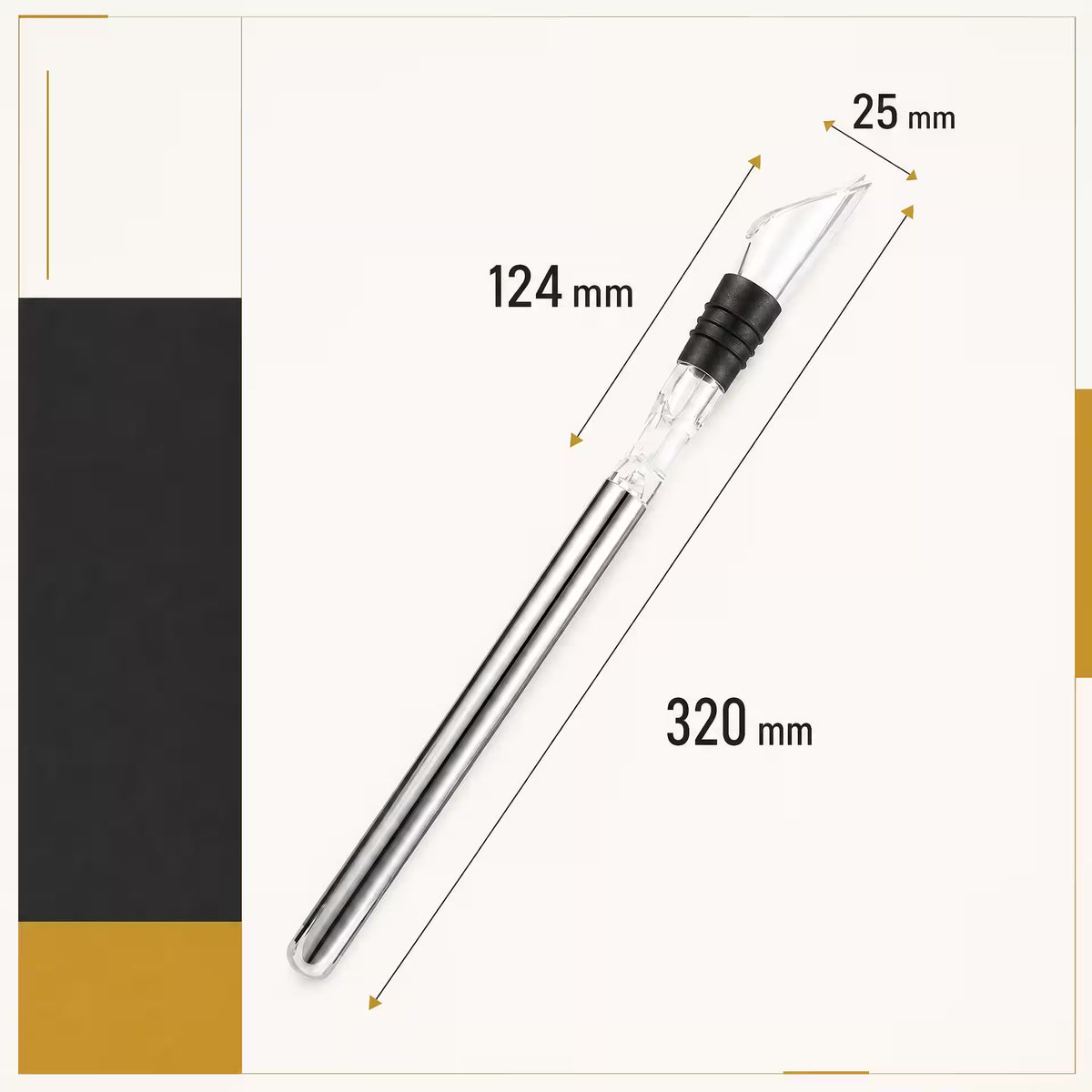 ChillFork Wine Chiller Stick — sleek stainless steel design