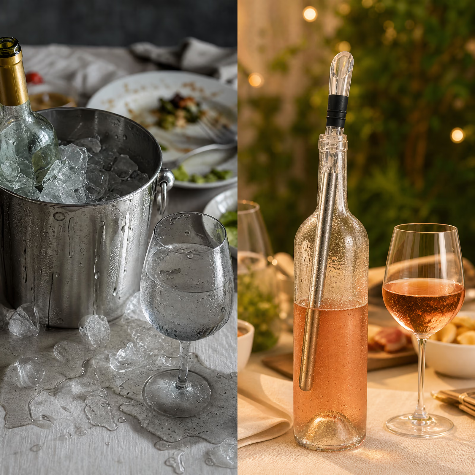 ChillFork keeps wine cold without a melting ice bucket